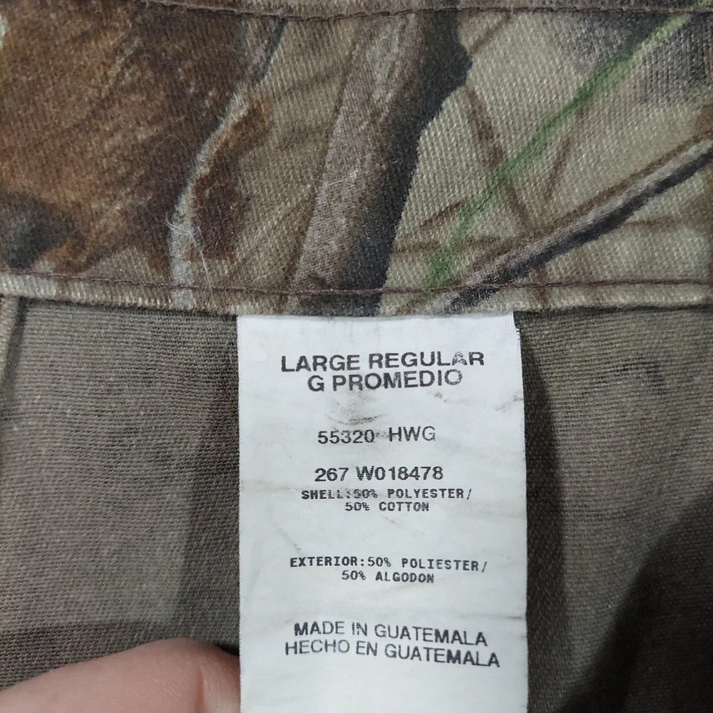 Walls Pants Mens Large Brown Realtree‎ Camo Cargo Hunting Adjustable Waist